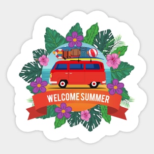 welcome summer Sticker